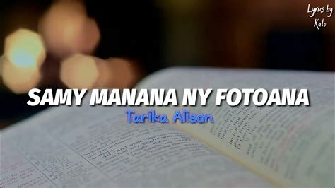 Samy Manana Ny Fotoana Tarika Alison Lyrics Youtube