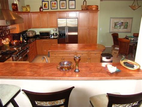 Copper countertops look in a brilliant way and will make the kitchen gleaming. Pin on Dream Home