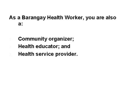 Basic Training For Barangay Health Workers Calasiao Pangasinan