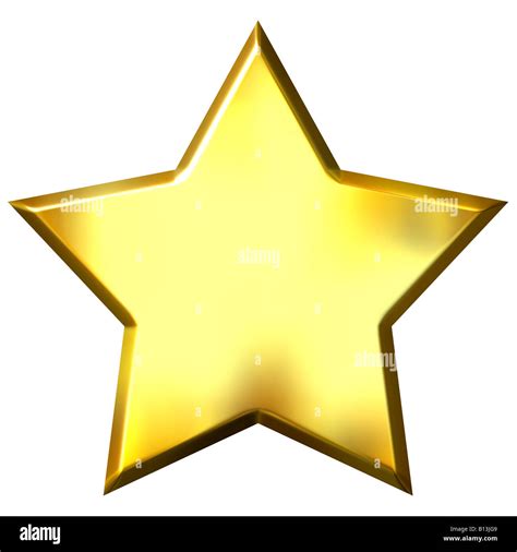 3d Golden Star Stock Photo Alamy