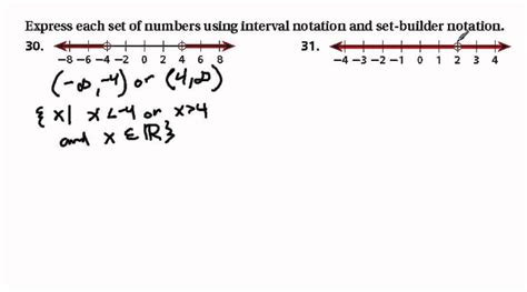 Expressing Number Sets Using Interval Notation And Set Builder Notation