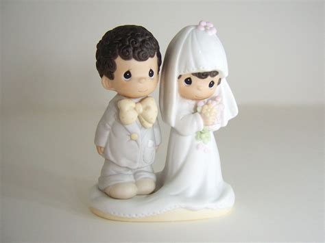 Precious Moments Bride And Groom Porcelain Figurine Vintage Etsy