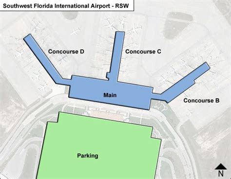Southwest Florida Airport Map Rsw Terminal Guide