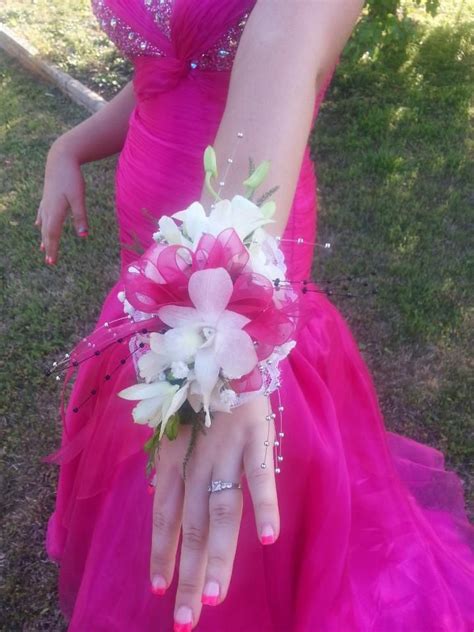 Prom Flowers For Hot Pink Dress Dresses Bhb