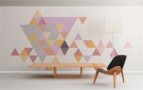 Geometric Mid Century Triangles Pastel Wall Art Wall Decal