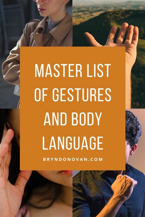 Master List Of Gestures And Body Language