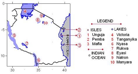 Tanzania And Water Bodies Download Scientific Diagram