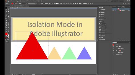 Isolation Mode In Adobe Illustrator Youtube