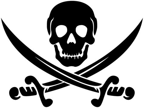Piracy Jolly Roger Clip Art Skull Crossbones Png Download 1200901