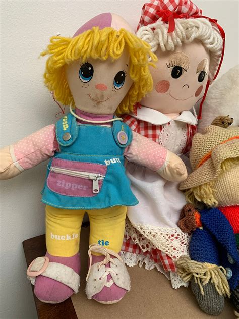 Lot Of 7 Soft Dolls And Toys Ragdoll 1990s Ready To Be Etsy