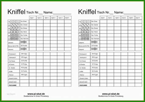 Kniffel ist ein würfelspiel, das erstmals 1956 auf den markt kam. Kniffel Vorlage Zum Drucken - Kostenlose Vorlagen zum ...