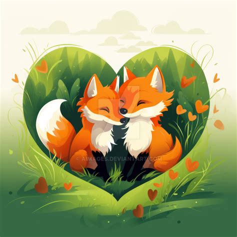 Foxes In Love By Aimages On Deviantart