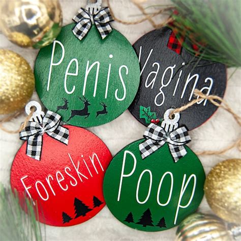 Vulva Vagina Penis Cock Dick Poop Weird Ornament Etsy