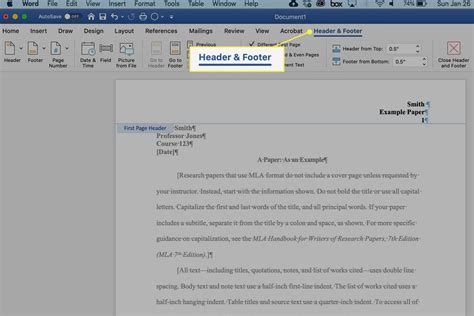 Make The First Page Header Or Footer Different In Word