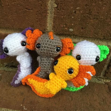 Tiny Axolotl Keychain Stuffie Etsy Crochet Animal Patterns Diy