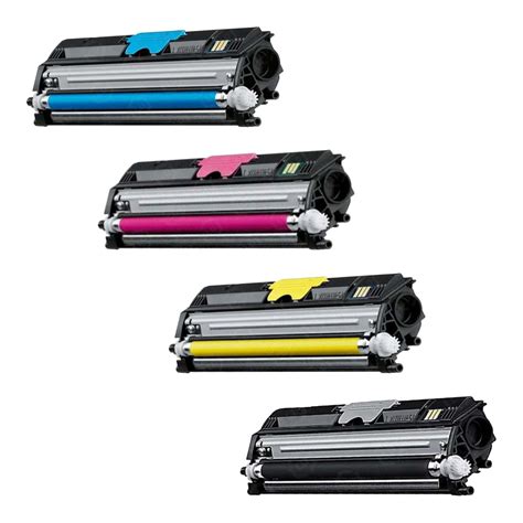 Replacing toner cartridges is simple with the full front access panel on your magicolor 1690mf. Konica-Minolta magicolor 1690MF Toner Cartridges