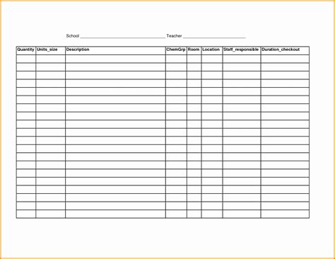 Blank Spreadsheets Printable Inventory Sheet Images And Photos Finder