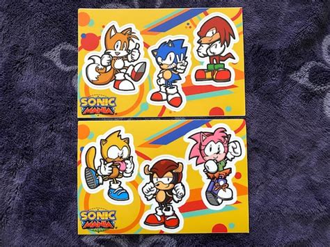 Sonic Mania Sticker Sheets Sega Sonic The Hedgehog Tails Etsy Uk