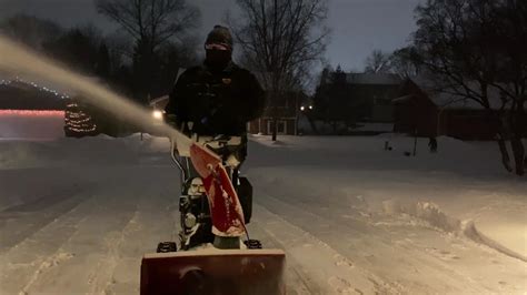 Timelapse Of Snow Blowing Driveway Youtube