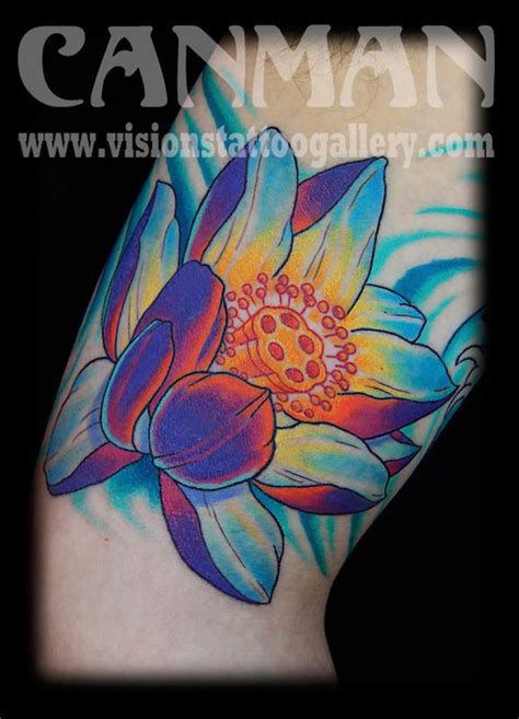Japanese Lotus Flower By Canman Tattoos