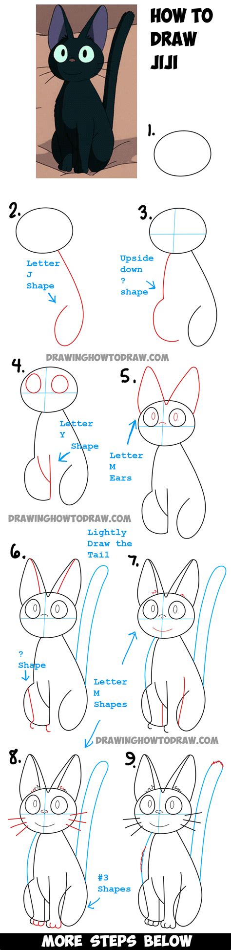 All right reserved about each tutorial by the creator member. How to Draw Jiji from Kiki's Delivery Service - Easy Step ...