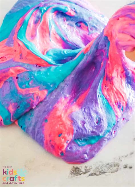 Rainbow Fluffy Unicorn Slime Recipe The Best Kids Crafts And Activities