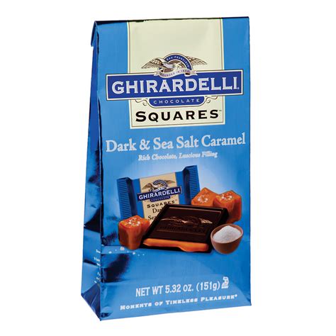 Ghirardelli Chocolate Sea Salt Caramel Squares Nassau Candy