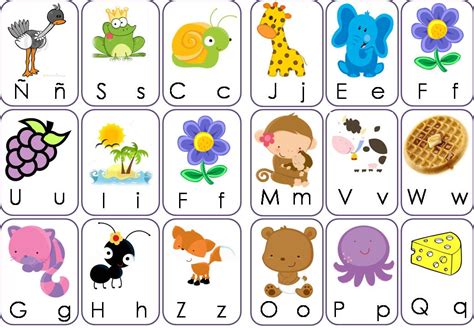 Los juegos para niños son divertidos y fáciles juegos en línea para niñas y niños. Lotería de letras formato pequeño (4) - Imagenes Educativas