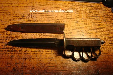 Antique Arms Inc Us Model 1918 Trench Knife W Orig Scabbard Mfd