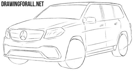Stay tooned for more free drawing lessons by: How to Draw a Mercedes-Benz GLS | Drawingforall.net