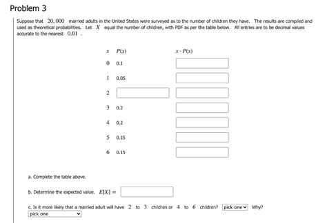 Solved Problem 3 Suppose That 20000 Married Adults In The