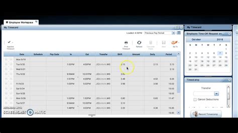 Approving Your Timecard Using Kronos Youtube