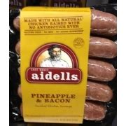 Here's a tasty sounding recipe that is also gluten free. Aidells Pineapple & Bacon Smoked Chicken Sausage: Calories, Nutrition Analysis & More | Fooducate