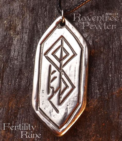 Fertility Rune Pewter Pendant Nordic Norse Jewelry Celtic Etsy