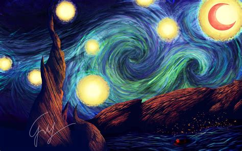 ArtStation - Remake of Starry night