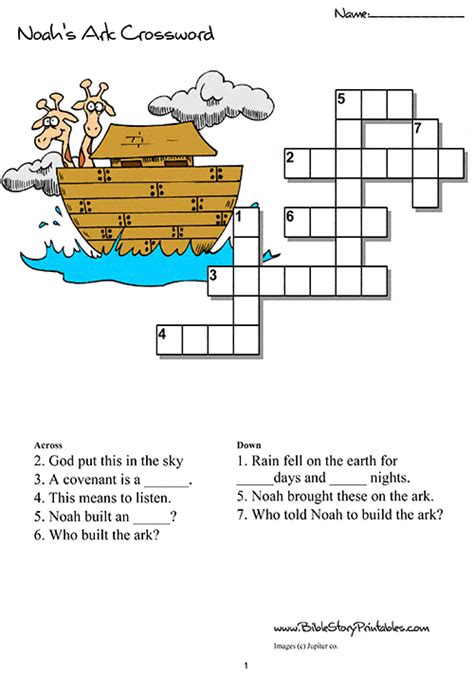 All our crosswords are 100% free to download, print, and share. Free Bible Worksheets for Kids. Our Bible Worksheets ...