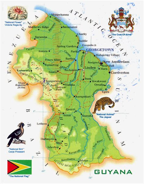 Printable Guyana Map