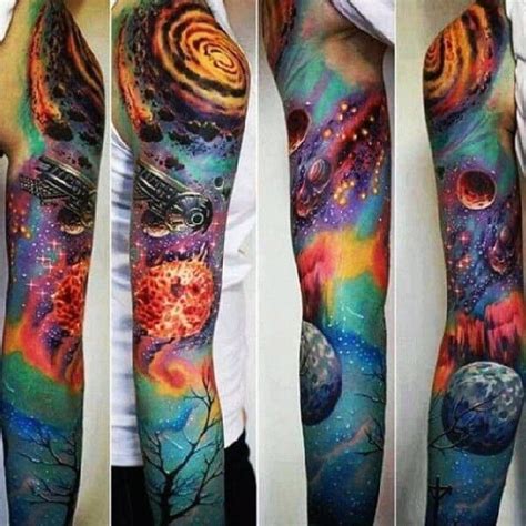 75 Universe Tattoo Designs For Men Matter And Space