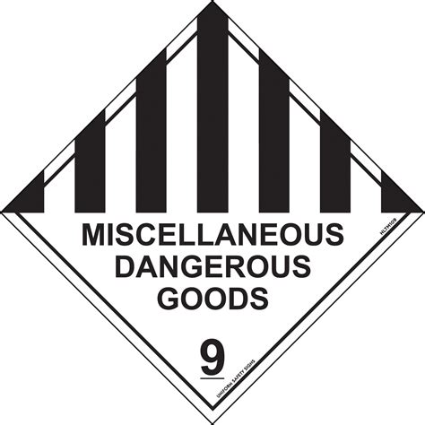 Hazchem Labels Miscellaneous Dangerous Goods 9 Hazchem Signs USS