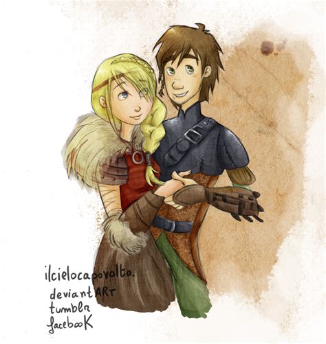 Astrid And Hiccup By Ilcielocapovolto On Deviantart How To Train