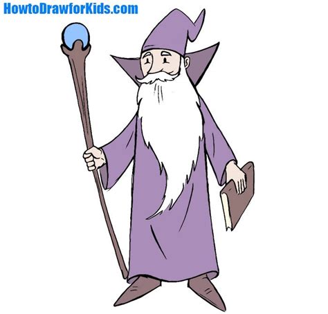 How To Draw A Wizard For Kids How To Draw For Kids