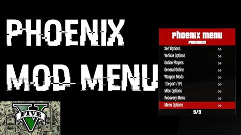 Phoenix Mod Menu Undetected Gta 5 Online 139 Youtube