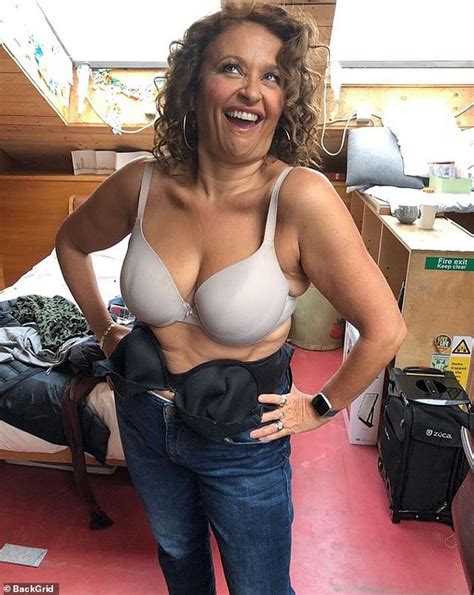 Nadia Sawalha Poses Defiantly In Two Bras Wearing One Around Her