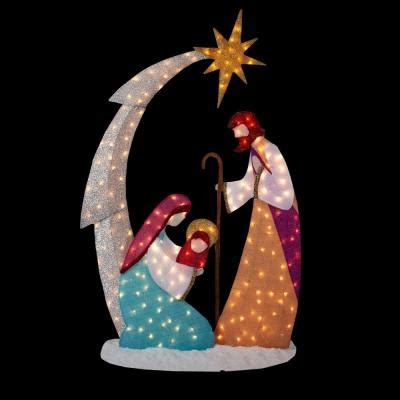 Related:home accents holiday halloween home accents holiday yard decor home accents holiday christmas 12 ft skeleton home accents holiday tree home accents holiday skeleton. Home Accents Holiday 6 ft. Pre-Lit Tinsel Nativity Scene ...