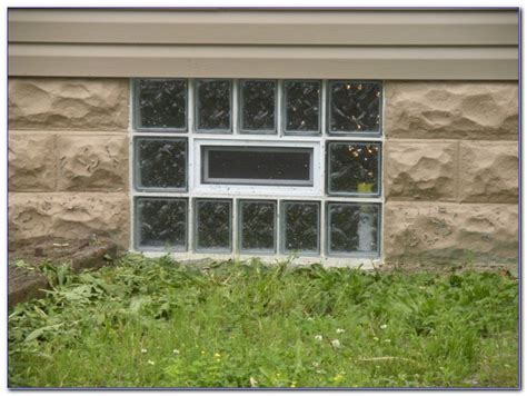 Glass Block Basement Window With Vent Openbasement
