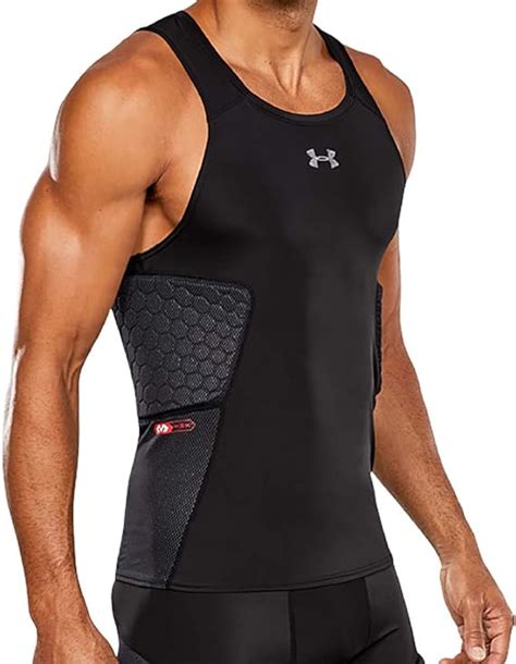 Under Armour Basketball Hex Padded Tank Top Compression Shirt With Pads For Basketball