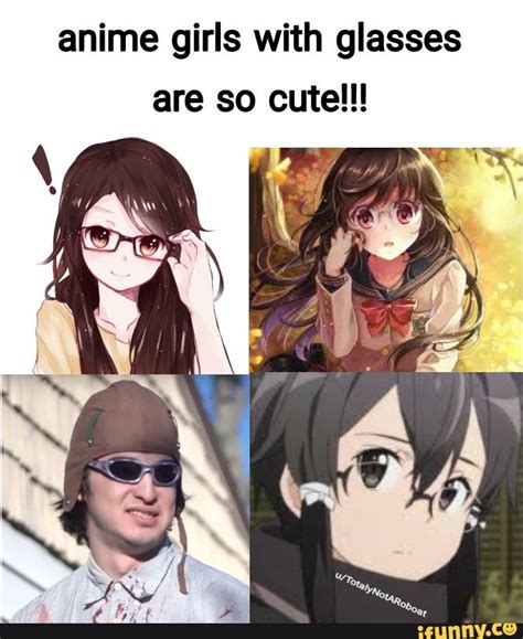 Megfelelés A Szubvenció Irigység Cute Anime Girl Glasses Meme Erkély