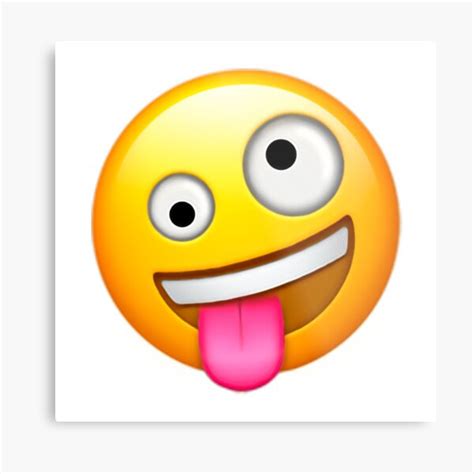 Crazy Face Emoji Metal Print For Sale By Amemestore Redbubble