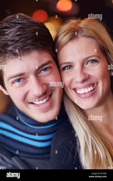 Portrait Of A Happy Young Couple In Love Stock Photo Alamy
