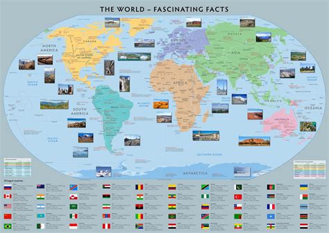 World Map Of Fascinating Facts I Love Maps